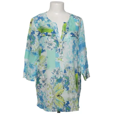 Blouse (Blauw, Groen, Wit) van Laurèl Katoen, Zijde