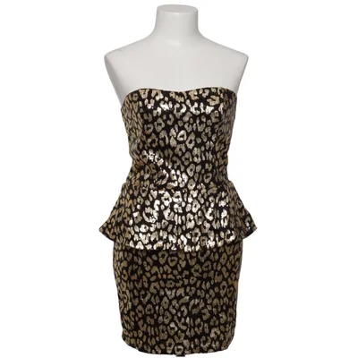 Peplumbluse (Sort, Guld) fra Graffith Polyester
