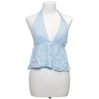 Halter neck top (Blue) from Bershka Cotton, Polyester