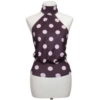 Haltertop (Lila, Zwart) van Shein Elastaan, Polyester