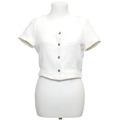 Cardigan (Blanc) de Maje Coton, Polyamide, Polyester