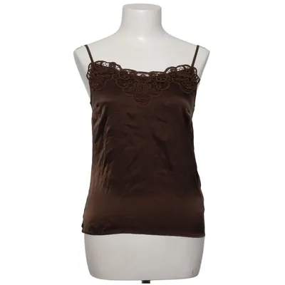 Tanktop (Bruin) van Hallhuber Donna Elastaan, Polyester, Zijde, Viscose