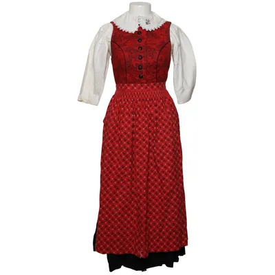 Dirndl (Rood, Wit, Zwart) van Isola Linnen, Viscose