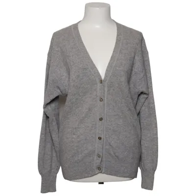 Cardigan (Grå) fra Larry Levine Merinould, Nylon, Kaninpels
