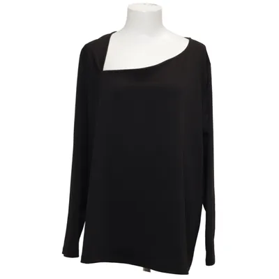 T-shirt à manches longues (Noir) de Ashley Stewart Élasthane, Polyester