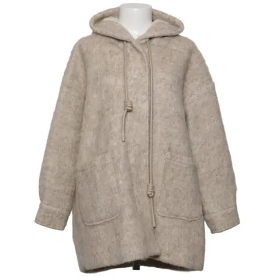 Coat (Beige) from Parfois Polyester, Wool