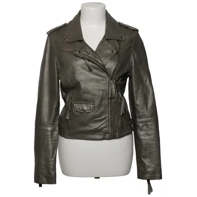 Veste de motard (Vert) de Offset Cuir, Polyester