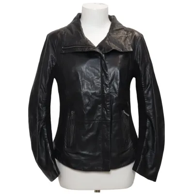 Leather jacket (Black) from Blendshe Leather, Polyester