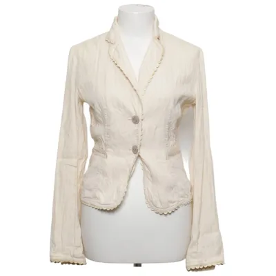 Kavaj (Beige) från Marc Cain Bomull, Skinn, Linne