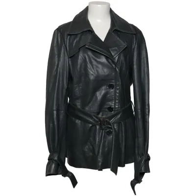 Ledermantel (Grau) von Mexx Acetat, Baumwolle, Leder