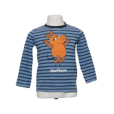 Langærmet t-shirt (Blå, Sort, Orange) fra DieMaus Bomuld, Polyester