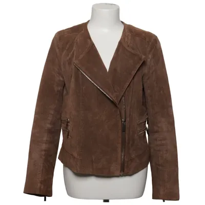 Biker jacket (Brown) from Mango Leather, Polyester