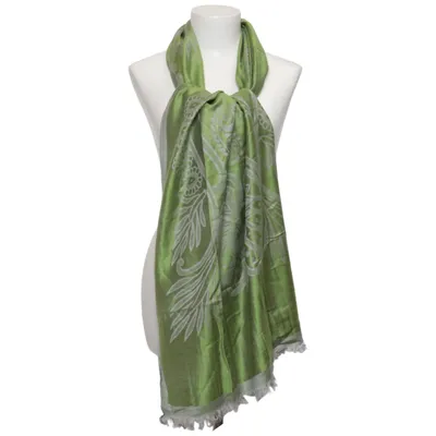 Shawl (Green, Silver) from Elisabeth Naeem Acrylic, Viscose