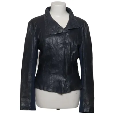 Veste en cuir (Bleu) de Cigno Nero Cuir