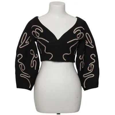 Crop top (Zwart) van NA-KD Art Elastaan, Polyester