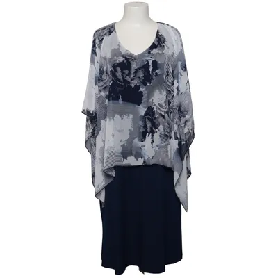 Klänning (Blå, Vit) från Malva Elastan, Polyester