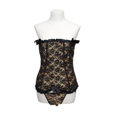 Ondergoed set (Zwart, Beige) van Music Legs Polyester