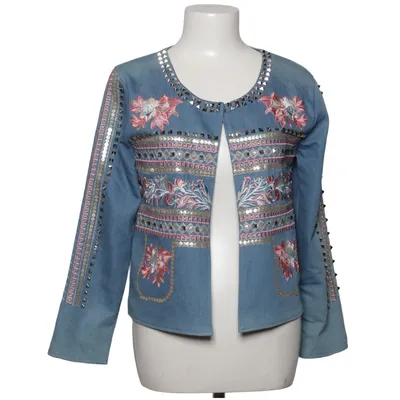 Jacke (Blau, Mehrfarbig) von Mystery Jane Baumwolle, Elasthan, Polyester