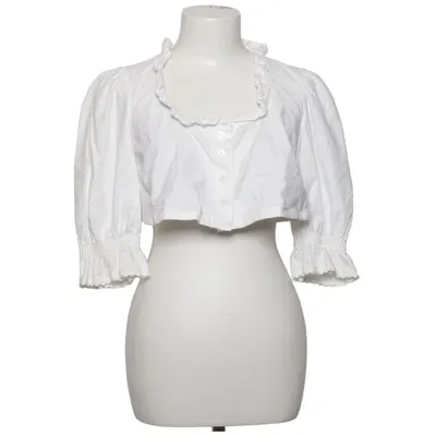 Dirndl blouse (Wit) van H. Moser Katoen