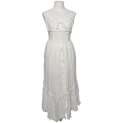 Jurk (Wit) van Urban Outfitters Katoen, Linnen, Viscose