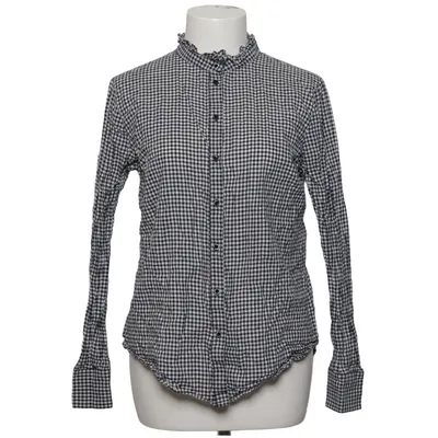 Shirt (Zwart, Wit) van Second Female Katoen, Elastaan