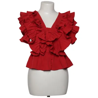 Peplum Top (Rot) von LM Lulu Baumwolle, Polyester
