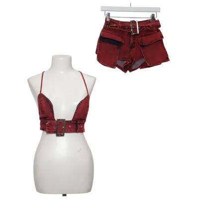 Set (Rot, Schwarz) von Fashion Nova Baumwolle, Elasthan, Polyester
