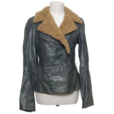 Veste de motard (Biker038) de Goosecraft Coton, Cuir, Polyester