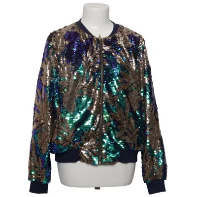 Bomber jacket (Blue, Gold, Green) from Marcel Ostertag Cotton, Polyester, Viscose, Wool