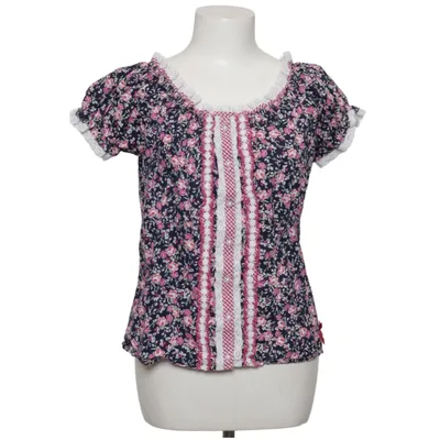 Dirndlbluse (Blau, Pink, Weiß) von Brandl Tracht Baumwolle