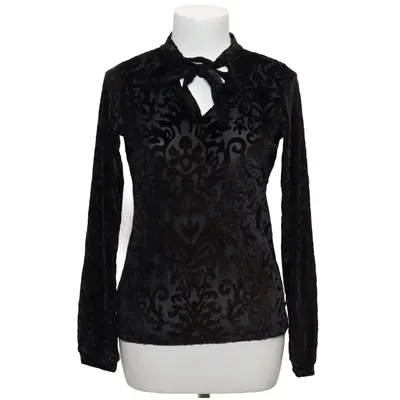 Schluppenbluse (Schwarz) von Maison 123 Elasthan, Polyamid, Polyester