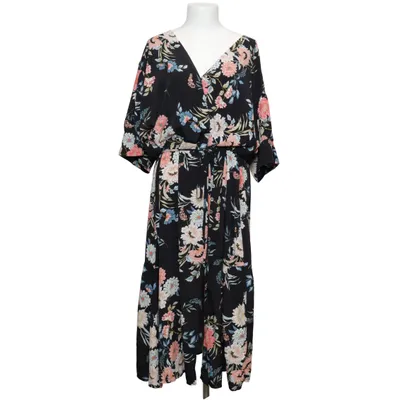 Robe portefeuille (Noir, Multicolore) de Lost Ink Polyester