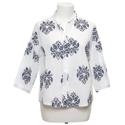 Blouse (Blanc, Bleu) de Charlotte Coton