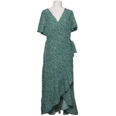 Wrap dress (Green, White) Elastane, Polyester