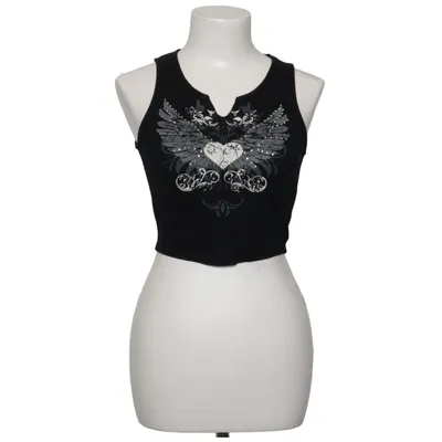 Crop Top (Schwarz) von New Yorker Baumwolle, Elasthan