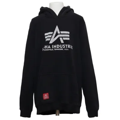 Capuchon sweater (Zwart) van Alpha Industries Katoen, Polyester