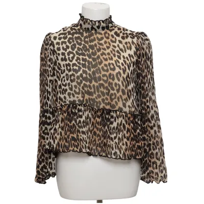 Blouse (Brown, Black) from Ganni Polyester