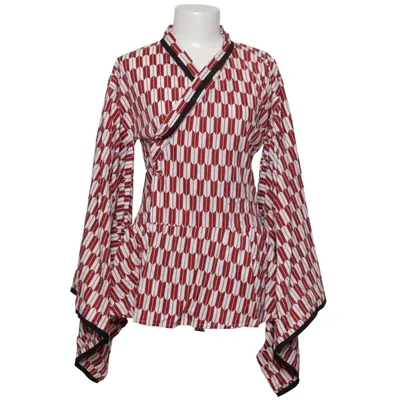 Bluse (Rød, Hvid) fra Body Line