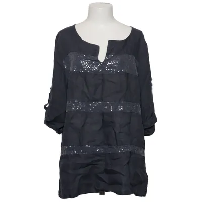 Blouse (Blauw) van Lina Tomei Linnen