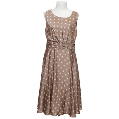 Dress (Beige, White) from Mariposa Acetate, Polyester