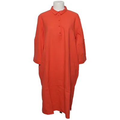 Shirt dress (Orange) from Milano Italy Cotton, Linen