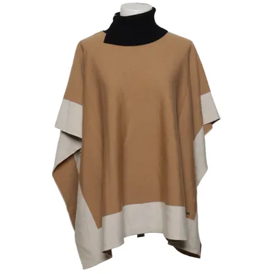 Poncho (Beige, Black, White) from Boss Wool