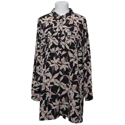 Shirt dress (Black, Multicolored) from Zizzi Elastane, Polyester