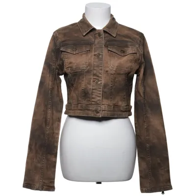 Jeansjacka (Brun) från Fashion Nova Bomull, Elastan, Polyester