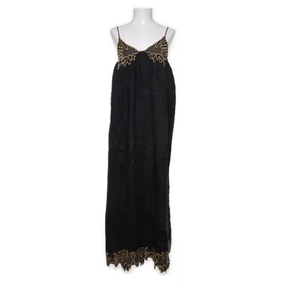 Robe longue (Noir, Or) de Massimo Dutti Lin