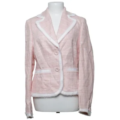 Blazer (Pink, Weiß) von ESPRIT Collection Acetat, Leinen