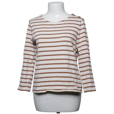 Langarmshirt (Weiß, Braun) von Sézane Baumwolle