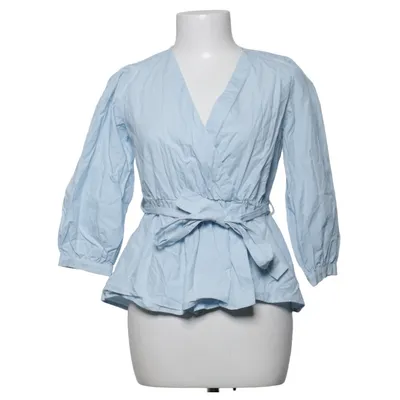 Wickelbluse (Blau) von Pigalle Baumwolle