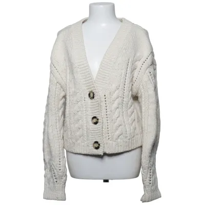 Strickjacke (Weiß) von H&M Trend Polyester, Acryl, Wolle