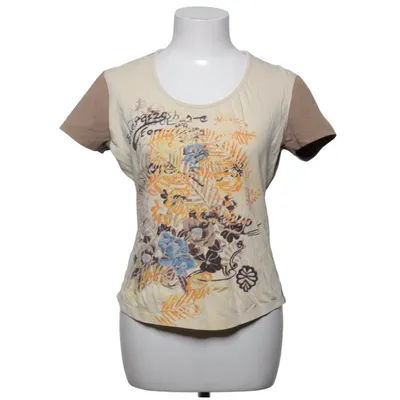 T-shirt (Beige, Brown, Multicolored) from Enzo Cotton, Elastane